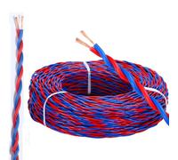 GO BEYOND YOURSEIF Cavo di Alimentazione A 2 Conduttori da 320 Piedi, Resistente al Fuoco RVS, Gelo, Doppino Intrecciato in Alluminio Rivestito in Rame 1,5/2,5 Mm²(2C-1.5MM2)