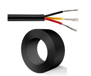 GO BEYOND YOURSEIF Cavo di Alimentazione Flessibile da 320 Piedi, con Guaina in PVC Resistente alle Alte Temperature, Conduttore Rame Stagnato, for Cablaggio Elettrico E Automobilistico(6AWG-3C)