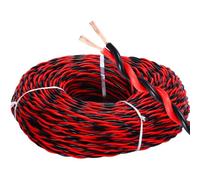 GO BEYOND YOURSEIF Cavo di Alimentazione in Alluminio Rivestito di Rame A 2 Conduttori Resistente al Fuoco da 1,5/2,5 Mm² - Cavo A Doppino Intrecciato Ignifugo da 320 Piedi RVS(160ft,2C-0.5MM2)