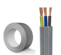 GO BEYOND YOURSEIF Cavo di Controllo Flessibile Piatto Calibro 16/14/12 A 3 Conduttori, Rame Puro YFFB da 30-200 Piedi, Isolamento in PVC, Elevata Flessione for Meccanismi(65ft,1.5mm2-3c)