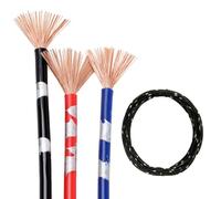 GO BEYOND YOURSEIF Cavo Elettrico Auto Flessibile 18/16/14/12 AWG, Rame Puro Alta Temperatura 0.75/1.0/1.5/2.5 Mm², Resistente A Olio E Abrasione con Nastro Isolante(Black,10m(32ft),1.0mm²(16AWG))