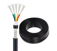 GO BEYOND YOURSEIF Cavo Schermato Flessibile 16 AWG Rame Puro 2-8 Conduttori 32-100FT UL2464, Schermatura EMI/RFI, Cavo per Auto, Stampante 3D, CNC VFD Mandrino, Audio, Altoparlante(100ft,6-Cores)