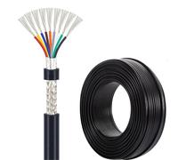 GO BEYOND YOURSEIF Cavo Schermato UL2464, Filo di Rame Stagnato Flessibile A 9 Conduttori, Controllo Industriale E Trasmissione del Segnale, CNC, Applicazioni LED, Rotolo da 100 Piedi(25ft,22AWG-9C)