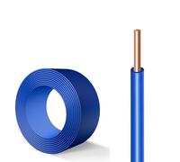 GO BEYOND YOURSEIF Rotolo Completo da 100 M di Filo Rame Solido Blu BV, Cavo Elettrico Unipolare Isolato in PVC, 450/750 V for Cablaggio Domestico E Distribuzione Energia(4mm2)