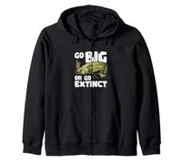 Go Big Or Go Extinct Ittiologia Divertente Arapaima Fish Lovers Felpa con Cappuccio