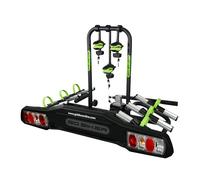 GO BIKER - Portabici Ranger - 3 Biciclette - Sfera di Traino - Supporta 15 kg x Binario - Bracci Regolabili - Adatto a Tutti i Tipi di Biciclette - Doppia Chiusura di Sicurezza - Antifurto