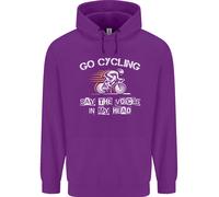 Go Ciclismo Say Voci Nel Mio Testa Ciclisti Bambini Felpa con Cappuccio