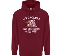Go Ciclismo Say Voci Nel Mio Testa Ciclisti Bambini Felpa con Cappuccio