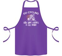 Go Ciclismo Say Voices IN My Testa Ciclista Cotone Grembiule 100% Biologico