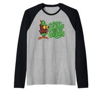 Go Clean And Go Green Retro Woodsy Owl Officially Licensed Maglia con Maniche Raglan