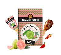 GO DESi POPz with Bits- Chilli Guava (40 pezzi) DESi POPz Spuntini alla frutta Lollipop per bambini, 440 g