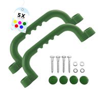 GO!elements Maniglia di Sicurezza per Parco Giochi | Maniglie per Telaio per Arrampicata per Bambini | accessori per casetta da gioco | In coppia (2 pezzi), colore: Verde