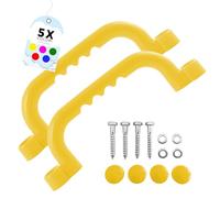 GO!elements Maniglia di Sicurezza per Parco Giochi | Maniglie per Telaio per Arrampicata per Bambini | Accessori per casetta da Gioco | in Coppia (2 Pezzi), Colore: Giallo