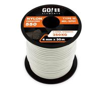 GO!elements Paracord in nylon 4mm - 550 Tipo III originale, linea multifunzionale adatta per uso militare o come altalena | portata max. 250kg