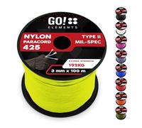 GO!elements Paracord in nylon antistrappo 3mm - Tipo II 425, linea multiuso per esterno e sopravvivenza, capacità max. 192kg