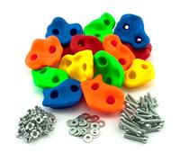 GO!elements Prese Arrampicata per bambini set da esterno incl. materiale di fissaggio | pietre per arrampicata indoor per parete d'arrampicata | boulder colorati per torre gioco con viti 15/20/25/30er