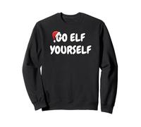 Go Elf Yourself Funny Holiday Retro Christmas Cheer Top Felpa