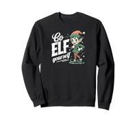 Go Elf Yourself Funny Holiday Retro Christmas Cheer Top Felpa