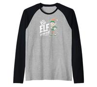 Go Elf Yourself Funny Holiday Retro Christmas Cheer Top Maglia con Maniche Raglan
