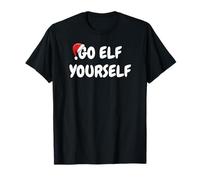 Go Elf Yourself Funny Holiday Retro Christmas Cheer Top Maglietta
