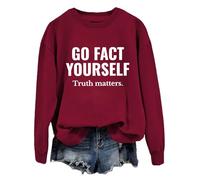 Go Fact Yourself Felpa con cappuccio Go Fact Yourself Truth Matters, Claret-1, XL
