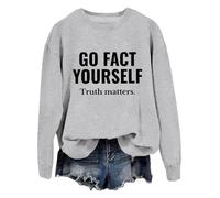 Go Fact Yourself Felpa con cappuccio Go Fact Yourself Truth Matters, Grigio-1, XL