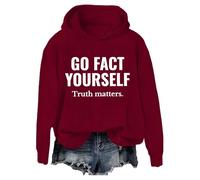 Go Fact Yourself Felpa con cappuccio Go Fact Yourself Truth Matters, Porpora, S