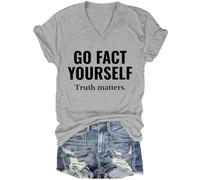 Go Fact Yourself - Maglietta Go Fact Yourself Truth Matters, Grigio, XXL