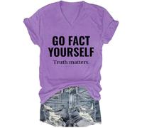 Go Fact Yourself - Maglietta Go Fact Yourself Truth Matters, Viola, XS