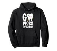Go Floss Yourself Assistente Dentale Igienista Umorismo Felpa con Cappuccio