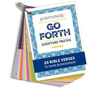 Go Forth Bible Verse Flash Cards per studenti - Schede di memoria devozionali quotidiane cristiane, scritture - Stuffers cestino pasquale, regali di ritorno a scuola e laurea per adolescenti