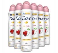 , Go Fresh Deodorante Spray Melograno, Con 1/4 Crema Idratante, Antitraspirante,