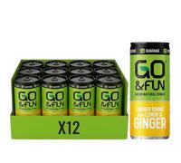 Go&Fun Green Energy Drink Limone e Zenzero, 12 Lattine da 250 ml