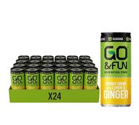Go&Fun Green Energy Drink Limone e Zenzero, 24 Lattine da 250 ml