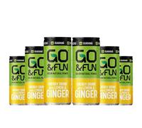 Go&Fun Green Energy Drink Limone e Zenzero, 6 Lattine da 250 ml
