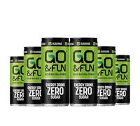 Go&Fun Green Energy Drink Zero Sugar, 6 Lattine da 250 ml