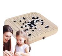 GO Game Board Set, Wood-Go Game, set di giochi da tavolo pieghevole | GO Game Made in legno, pieghevole, in bianco e nero figure così vacanti e durevoli, regali
