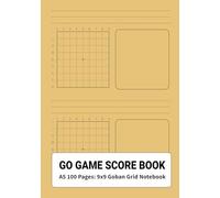 Go Game Scorebook 9x9: Portable Kifu Record Notebook for Beginners and Tsumego Study: A5 Size, 100 Pages, Two Grids per Page with Note Space