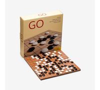 GO Game Set 22,5 x 22,5 cm Bamboo Color Engineered Wood Board 14 mm Diametro Pezzi a Forma Doppia Lente Convessa