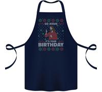 Go Gesù It's Your Birthday Divertente Natale Cotone Grembiule 100% Biologico