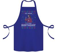 Go Gesù It's Your Birthday Divertente Natale Cotone Grembiule 100% Biologico