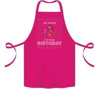 Go Gesù It's Your Birthday Divertente Natale Cotone Grembiule 100% Biologico