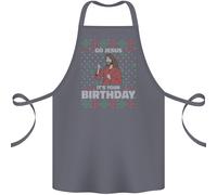 Go Gesù It's Your Birthday Divertente Natale Cotone Grembiule 100% Biologico