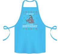 Go Gesù It's Your Birthday Divertente Natale Cotone Grembiule 100% Biologico