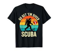 Go Get Em Diver Scuba Sasquatch Tramonto Diving Maglietta