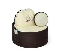 GO GIFT Pouf Beige Bronzo Oxford Tessuto antistrappo, 120 x 90 x 90 cm