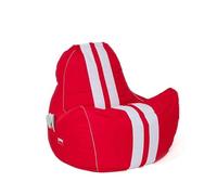 GO GIFT Pouf Bianco Rosso Oxford Tessuto antistrappo 140 x 100 x 100 cm 140 x 100 cm