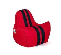 GO GIFT Pouf Nero Rosso Oxford Tessuto antistrappo, 140 x 100 x 100 cm 140 x 100 cm