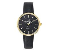 Go Girl 699505 - Orologio da donna in acciaio dorato, pelle nera