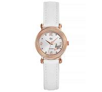 Go Girl Only 698599 - Orologio da donna, al quarzo, analogico, quadrante argentato, cinturino in pelle, colore: Bianco